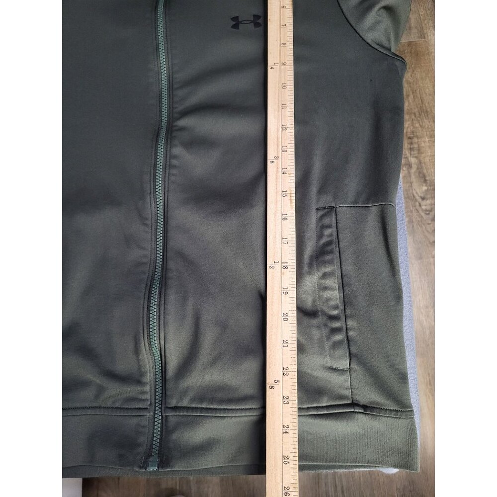 Under Armour Men's LG Camo Green Micro Track Jacket Full Zip Athletic Workout - Picture 6 of 10